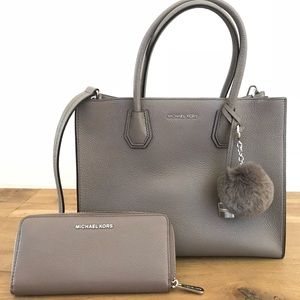 SET Michael Kors tote wallet & PomPom